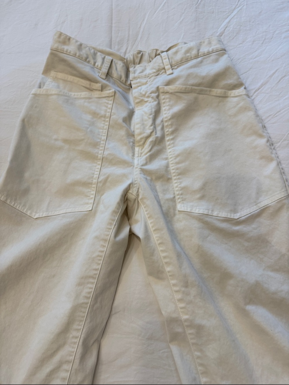 Nili lotan barrel pant cream color